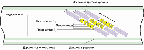 Структура видеофонограммы одного поля